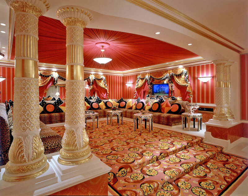 Ornate Living Room — Red