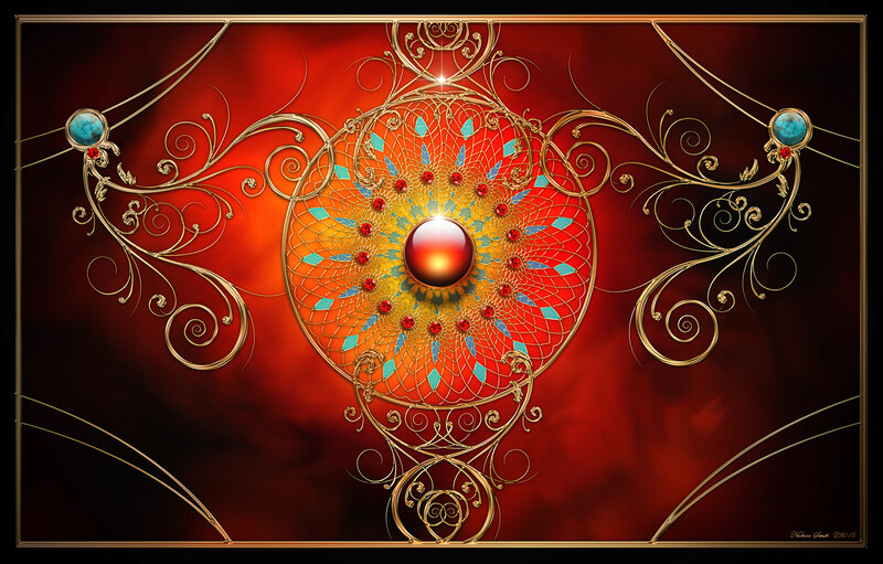 Ornate Mandala Design — Red