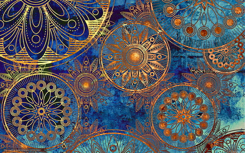 Ornate Mandala Patterns — Blue