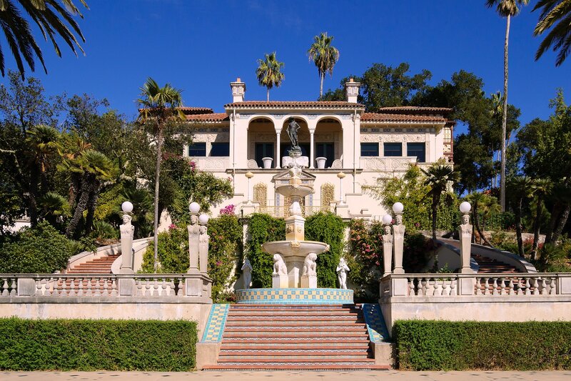 Ornate Mansion with Fountain