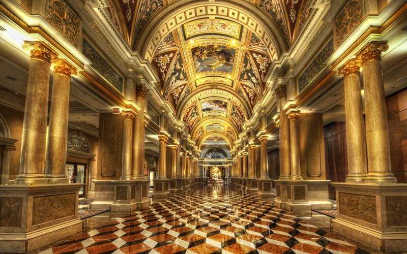 Ornate Marble Hallway