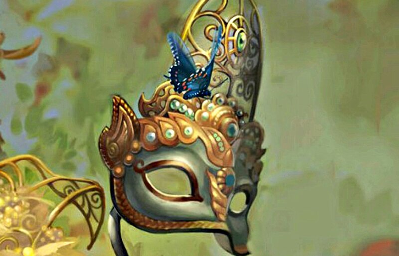 Ornate Mask with Butterfly