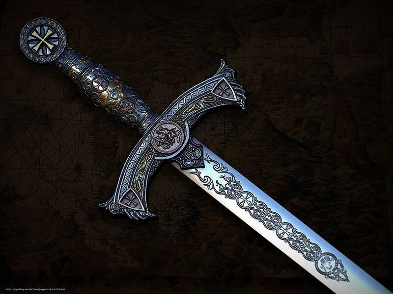 ornate medieval sword