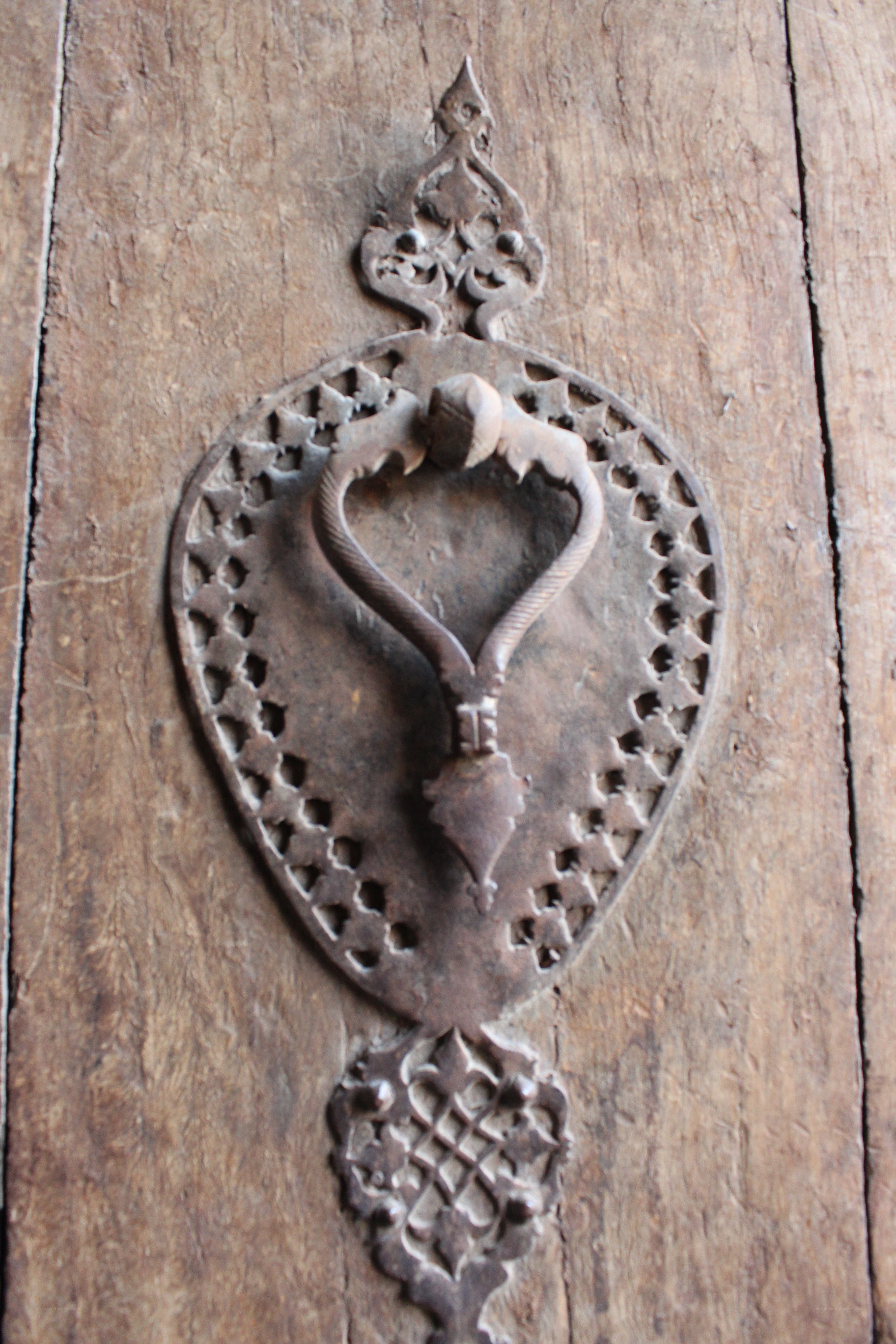 ornate metal door handle