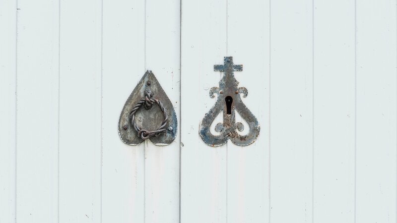 Ornate Metal Door Hardware