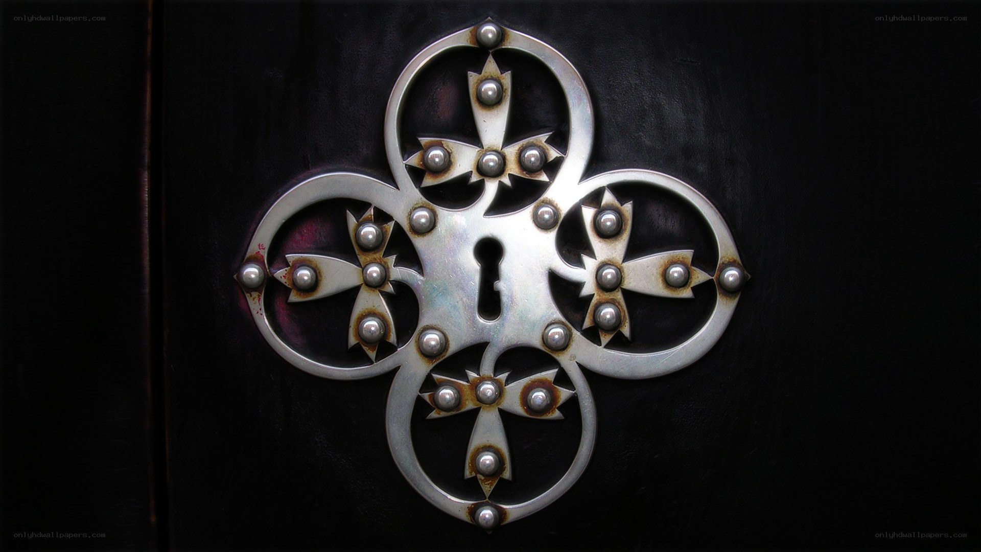 ornate metal door lock