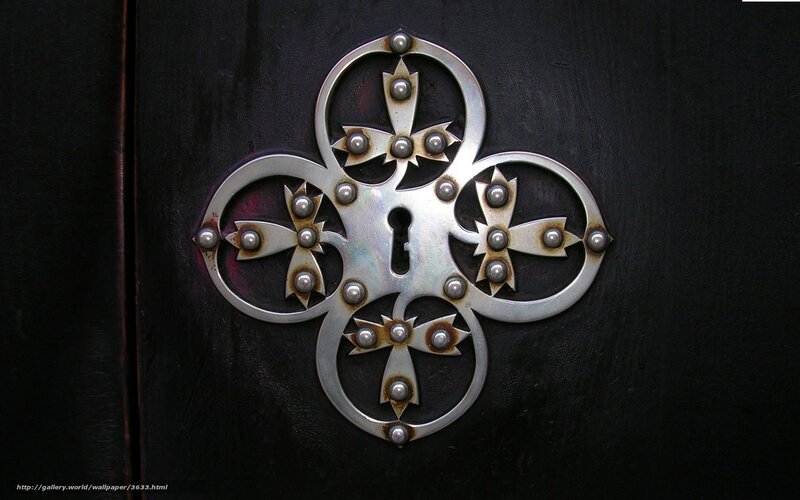 ornate metal door lock