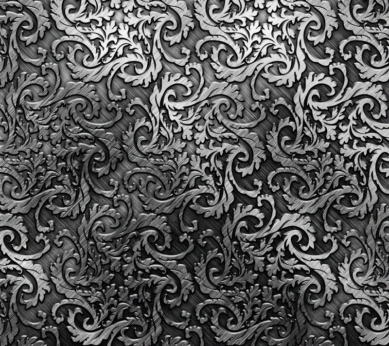 Ornate Metal Pattern — Black, Decorative