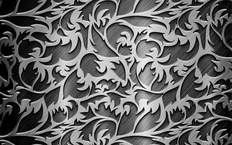Ornate Metal Pattern — Black, Dramatic, Digital Art