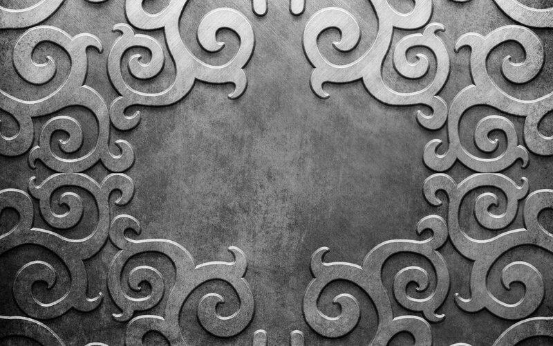Ornate Metal Pattern — Gray, Neutral