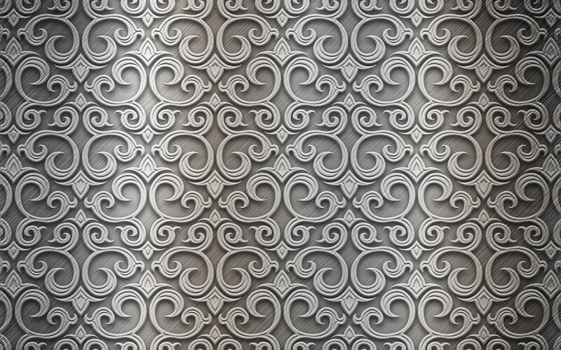 Ornate Metal Pattern — Gray