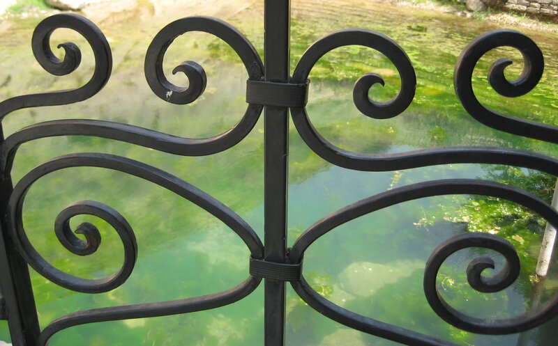 Ornate Metal Railing — Black