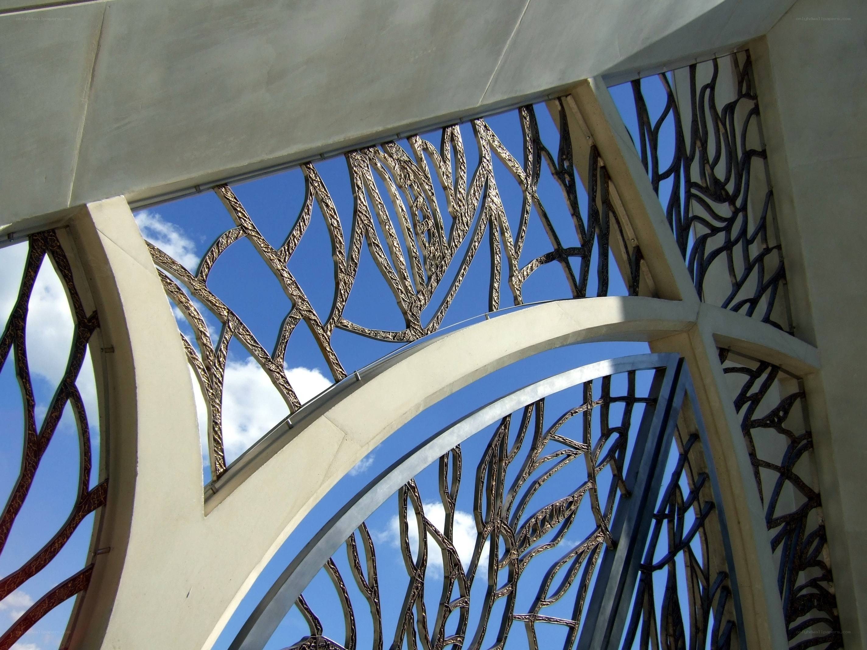 ornate metalwork archway