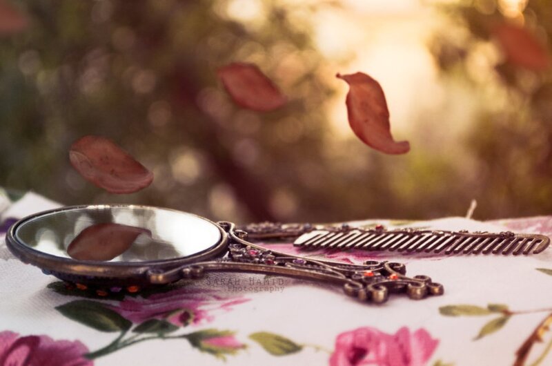 Ornate Mirror and Comb