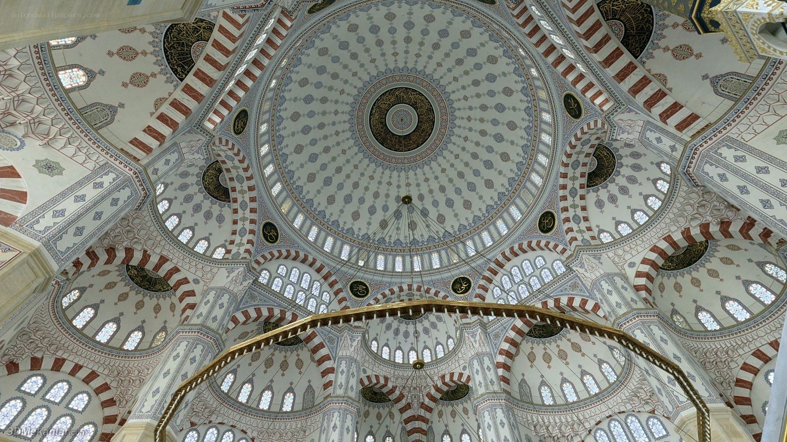 ornate mosque ceiling