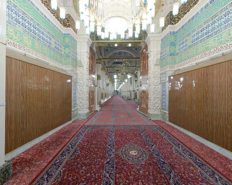 ornate mosque corridor