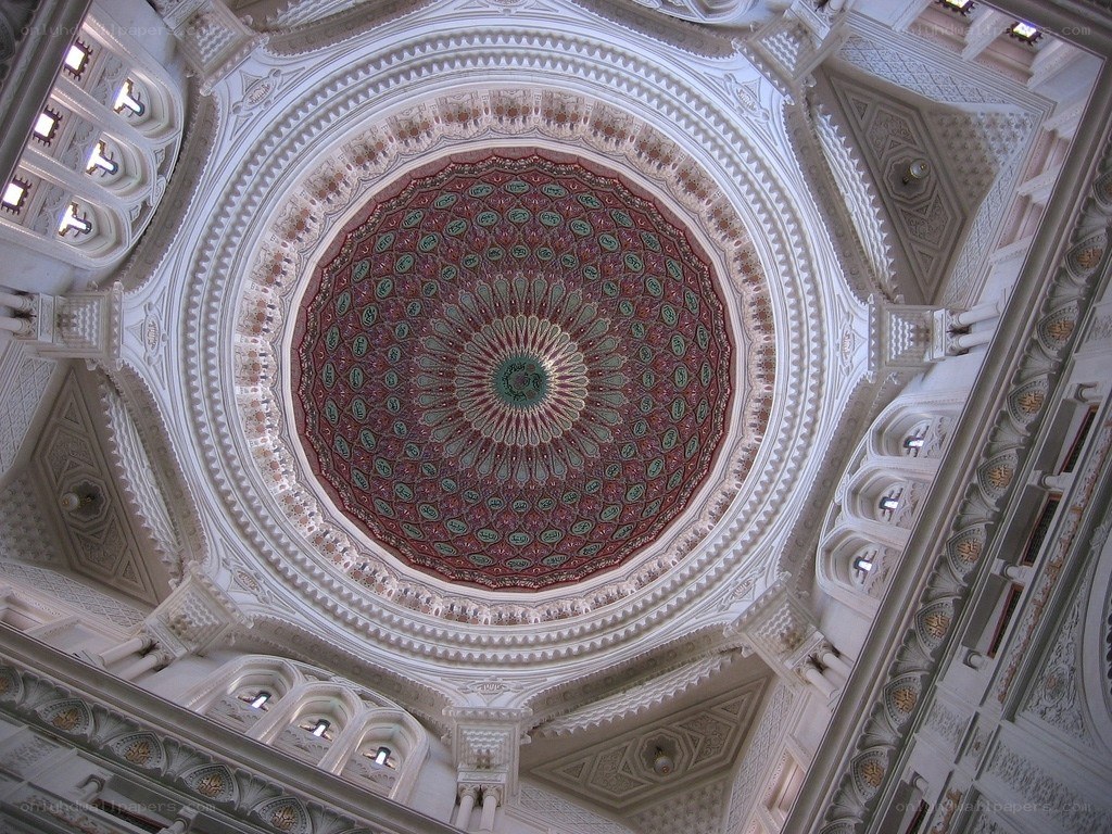 ornate mosque dome interior
