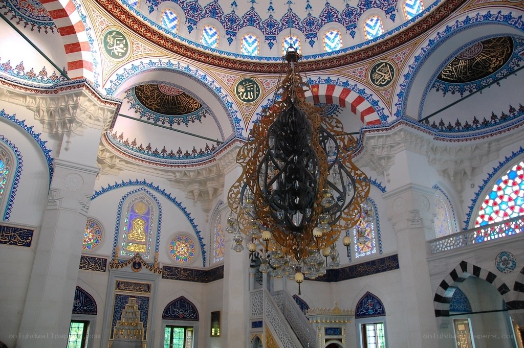 Ornate mosque interior
