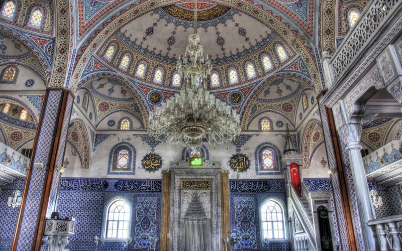 Ornate mosque interior
