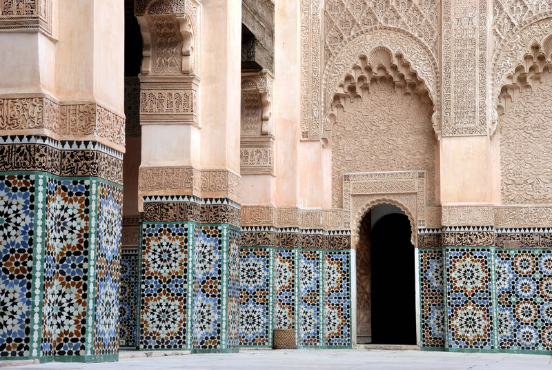 Ornate Mosque Interior — Beige