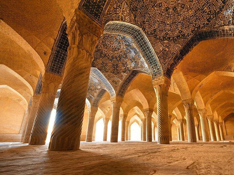 Ornate Mosque Interior — Brown