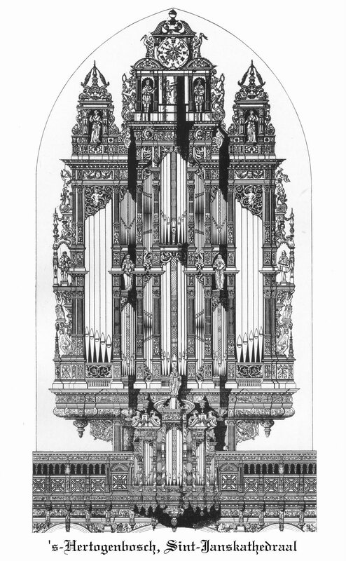 Ornate organ in Sint-Janskathedraal