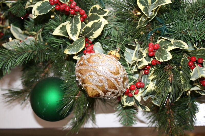 Ornate Ornament on Wreath