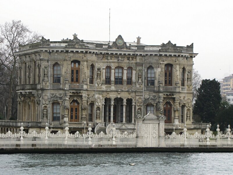 ornate palace by the water