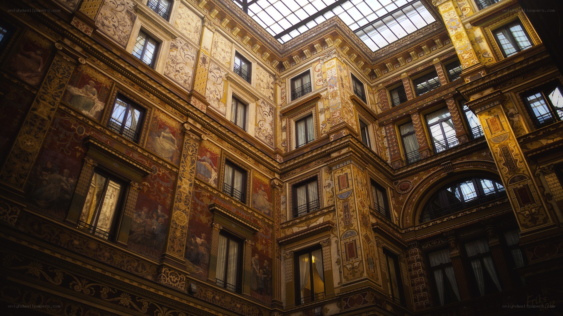 ornate palace courtyard