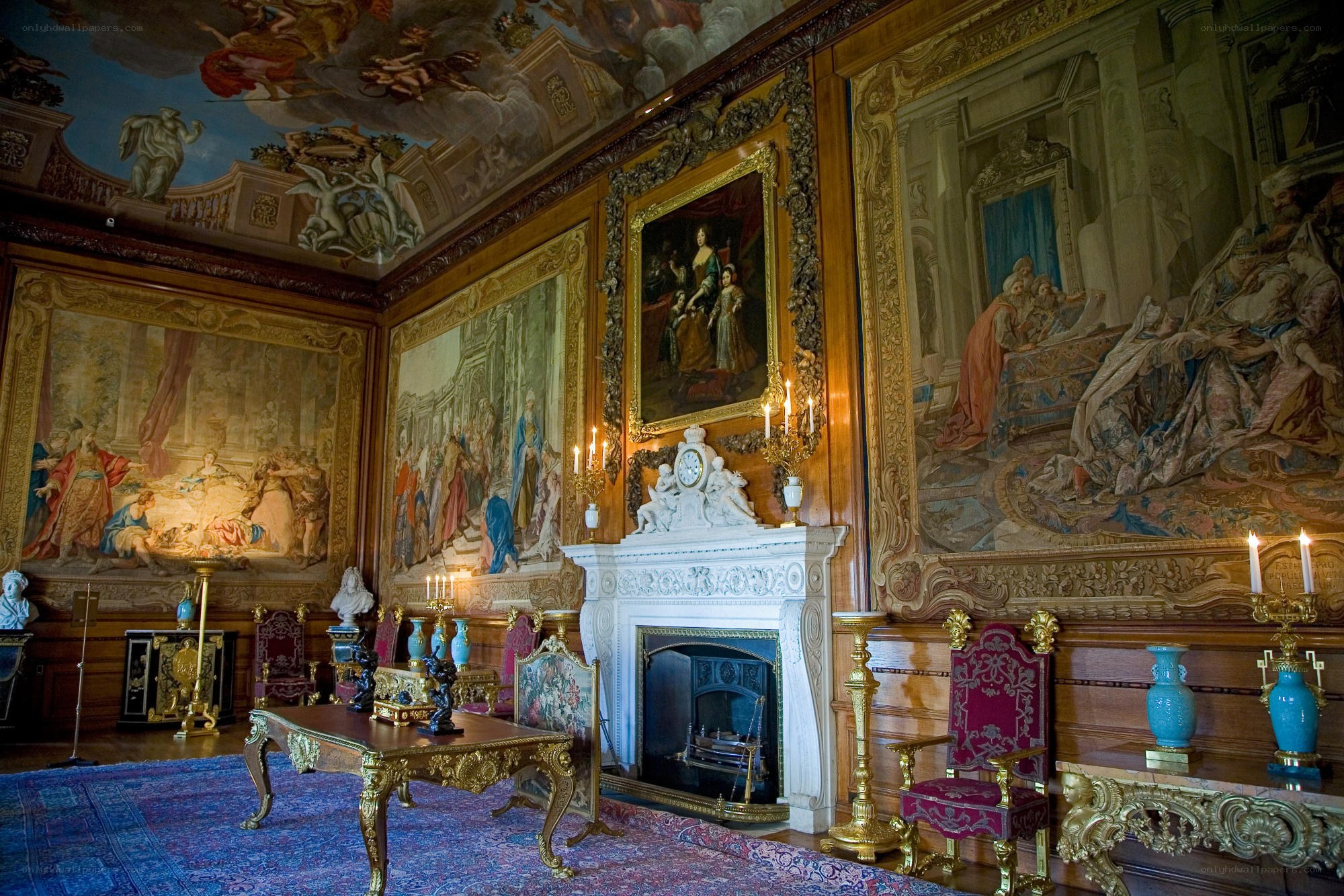 ornate palace drawing room