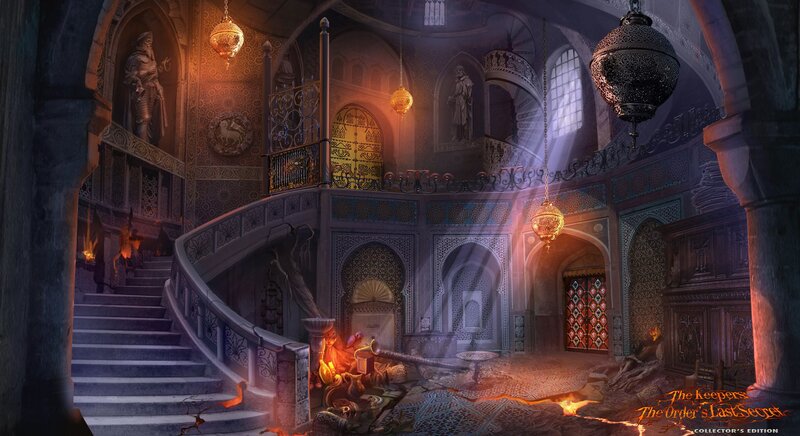 Ornate Palace Interior — Gold, Dramatic