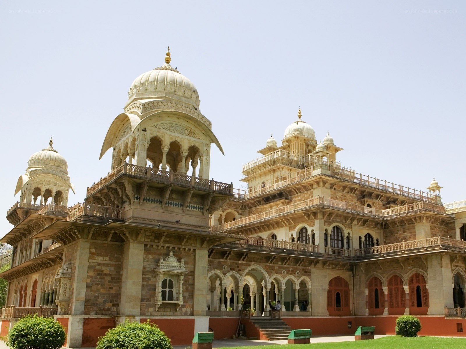 ornate palace with domes