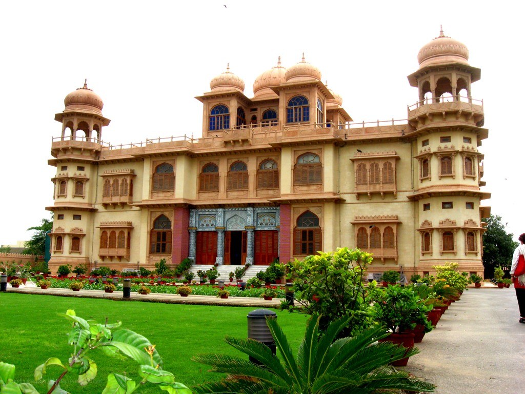 ornate palace with domes