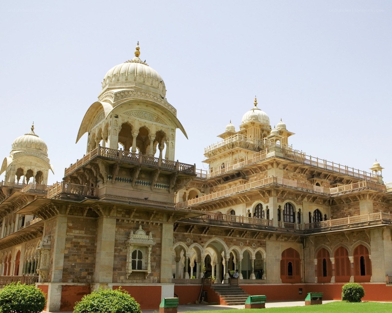 ornate palace with domes