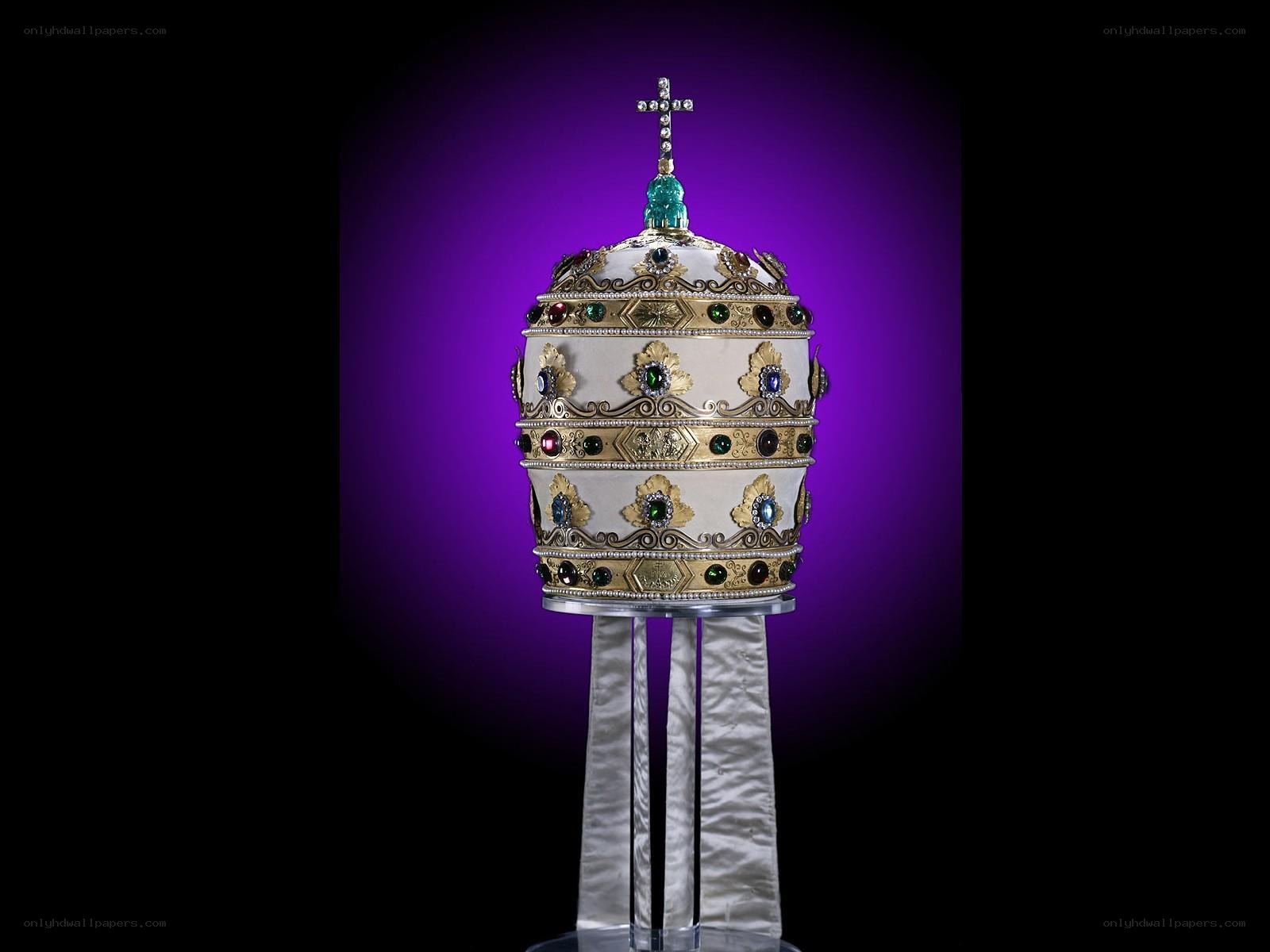 Ornate papal tiara