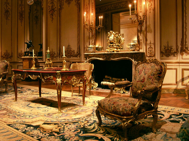 ornate parlor with fireplace
