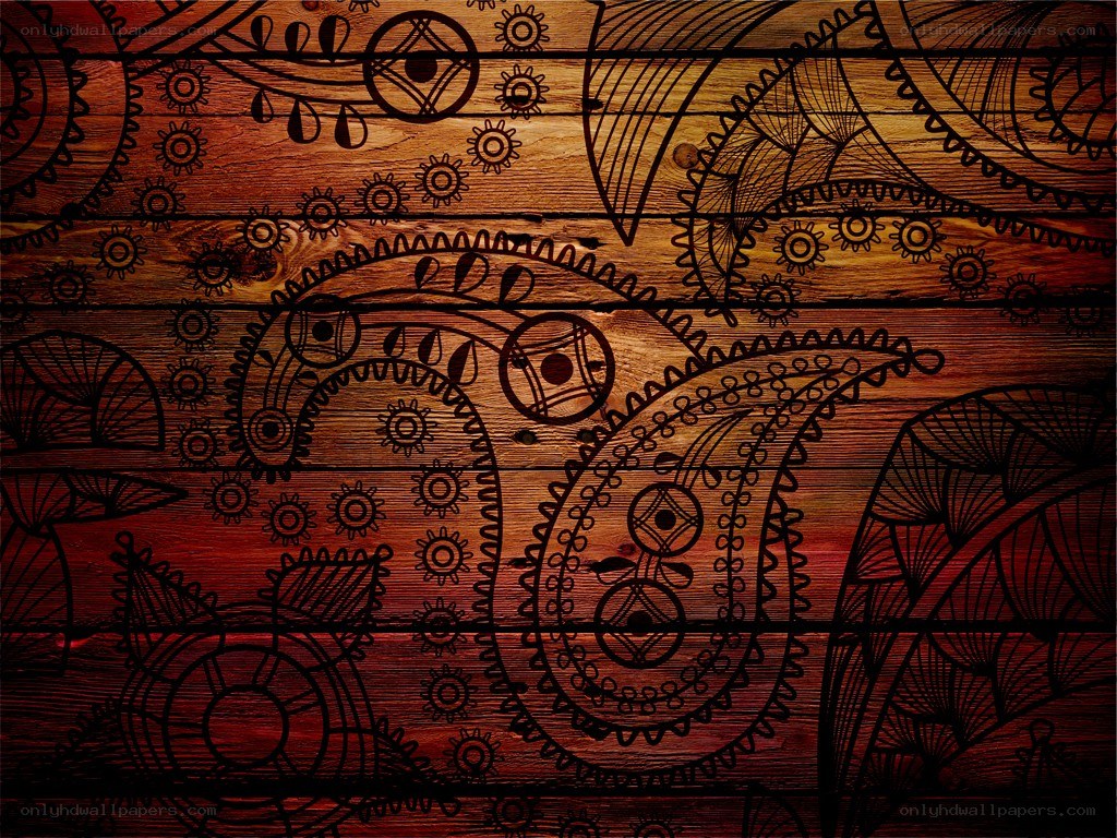ornate pattern on wood