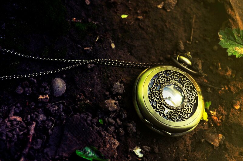 Ornate Pocket Watch — Gold, Dramatic