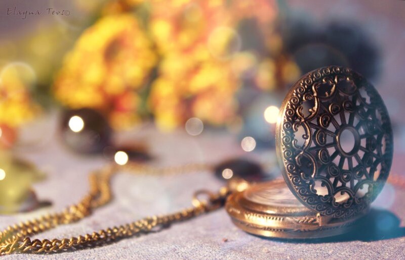 Ornate Pocket Watch — Gold, Warm