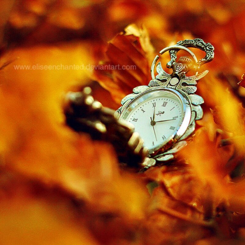 Ornate Pocket Watch — Orange