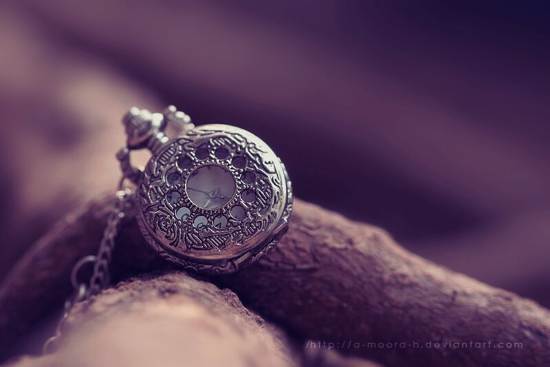 Ornate Pocket Watch — Purple