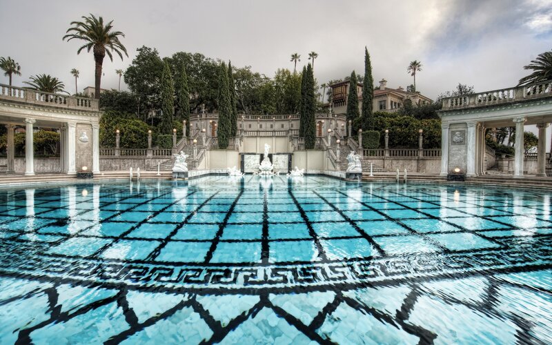 Ornate Pool with Statues