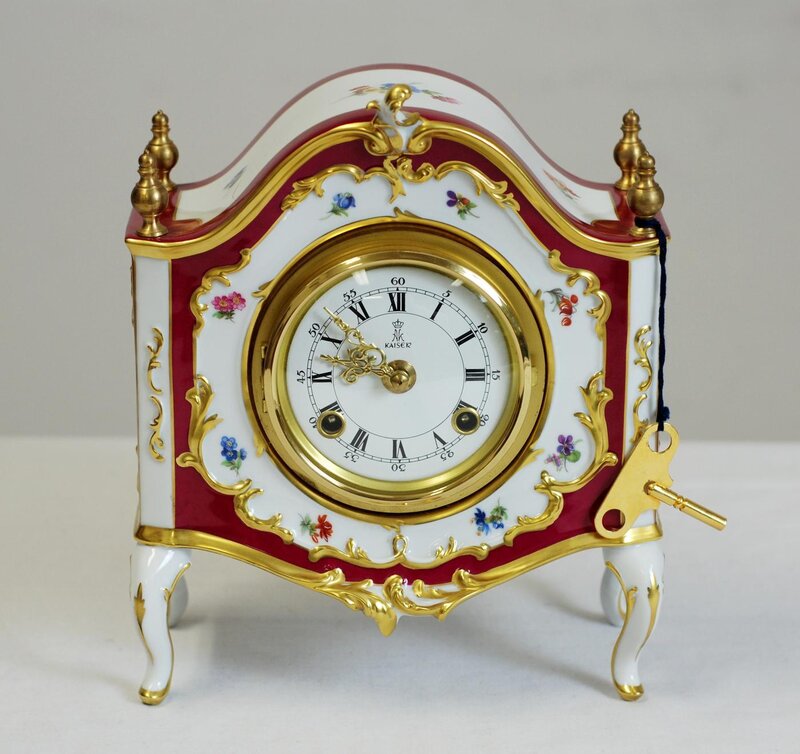 ornate porcelain clock
