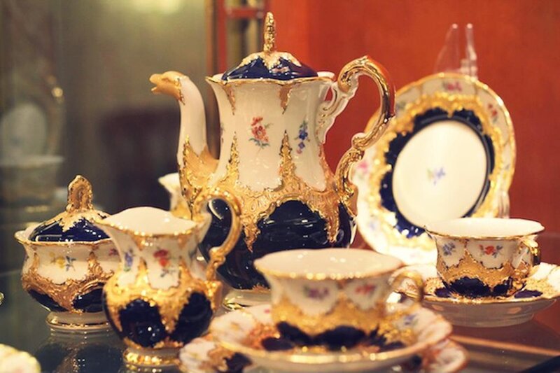 Ornate Porcelain Tea Set