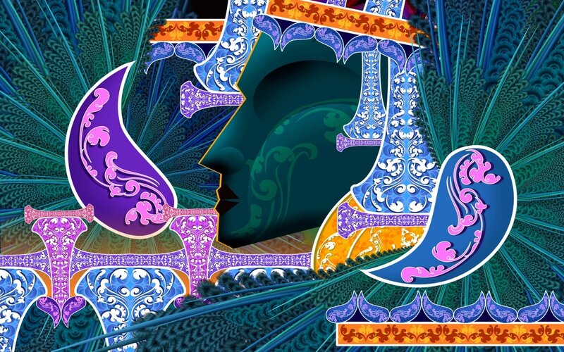 ornate profile with decorative elements