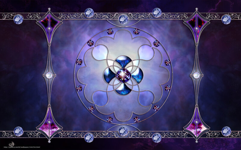 Ornate purple stained glass design