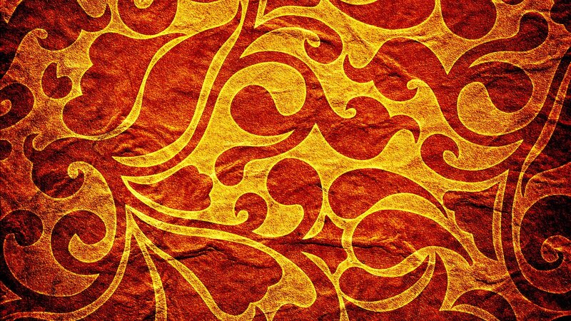 Ornate Red and Gold Pattern — Dramatic