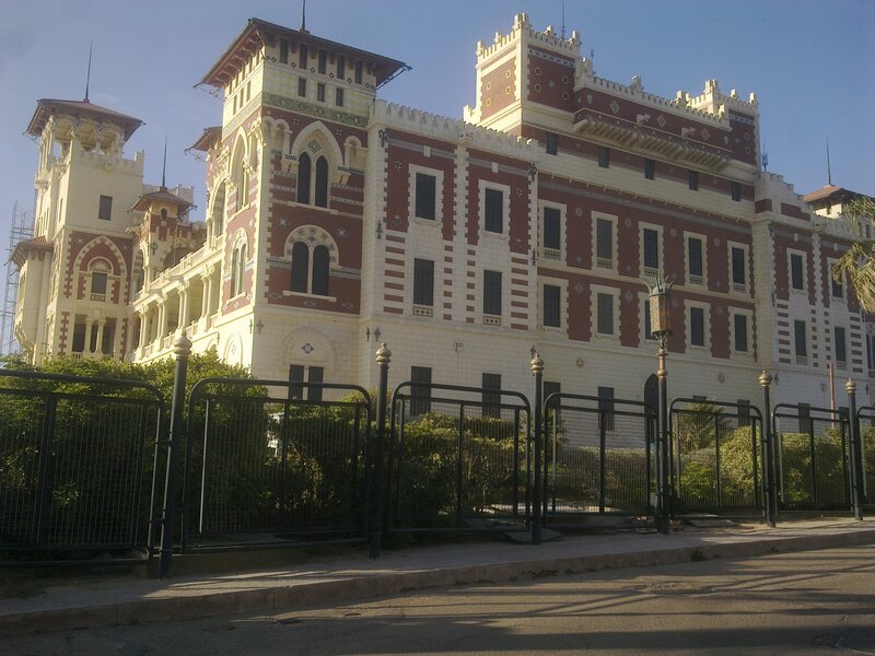 Ornate Red and White Building