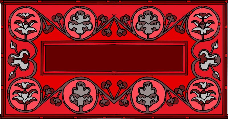 ornate red border design