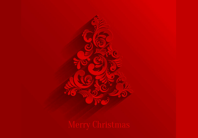 Ornate Red Christmas Tree
